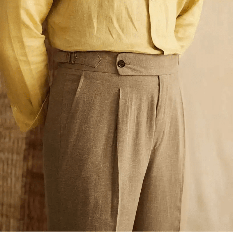 Lyocell Cotton high - waist elegant pants - Antonios