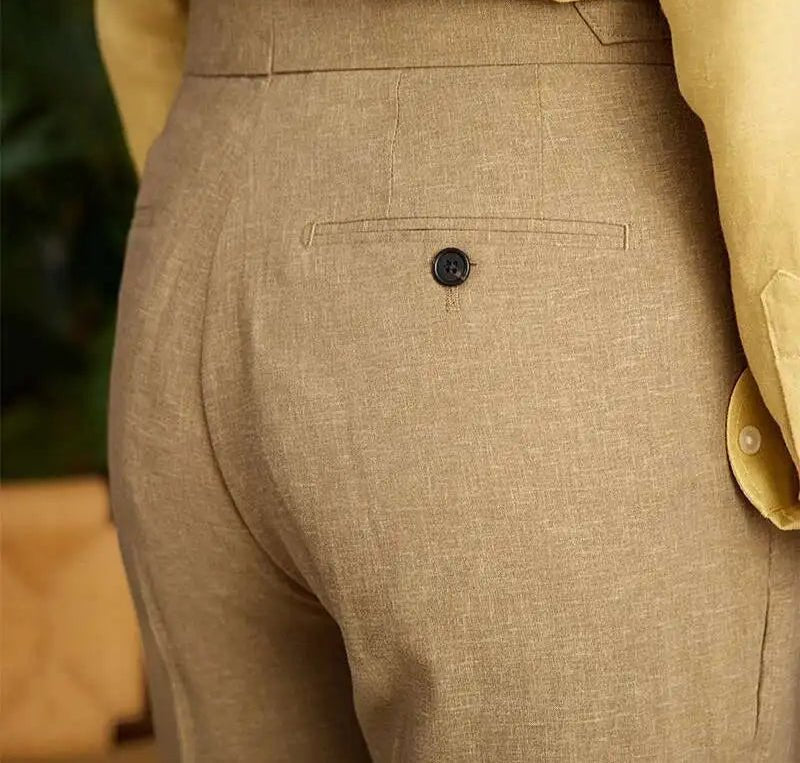 Lyocell Cotton high - waist elegant pants - Antonios