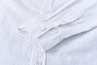 Mandarin collar retro casual japanese style cotton linen shirt - Antonios
