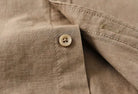 Mandarin collar retro casual japanese style cotton linen shirt - Antonios