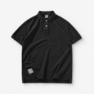 Polo cotton washed t-shirt — Black