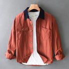 Men’s 100% cotton casual shirt with front pockets - Antonios