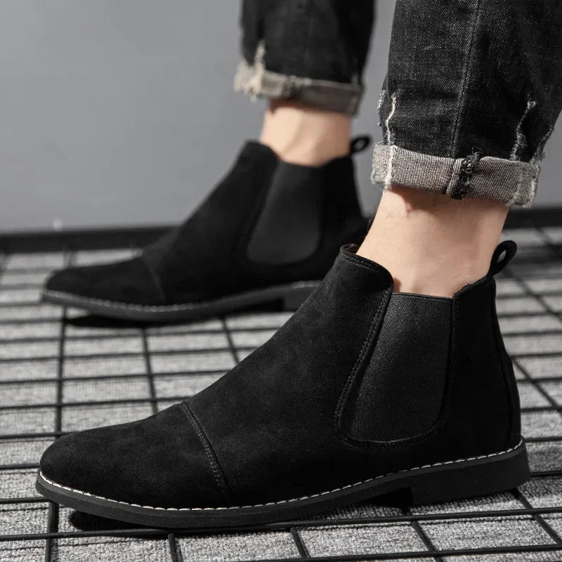 Men's chunky suede chelsea boots - Antonios