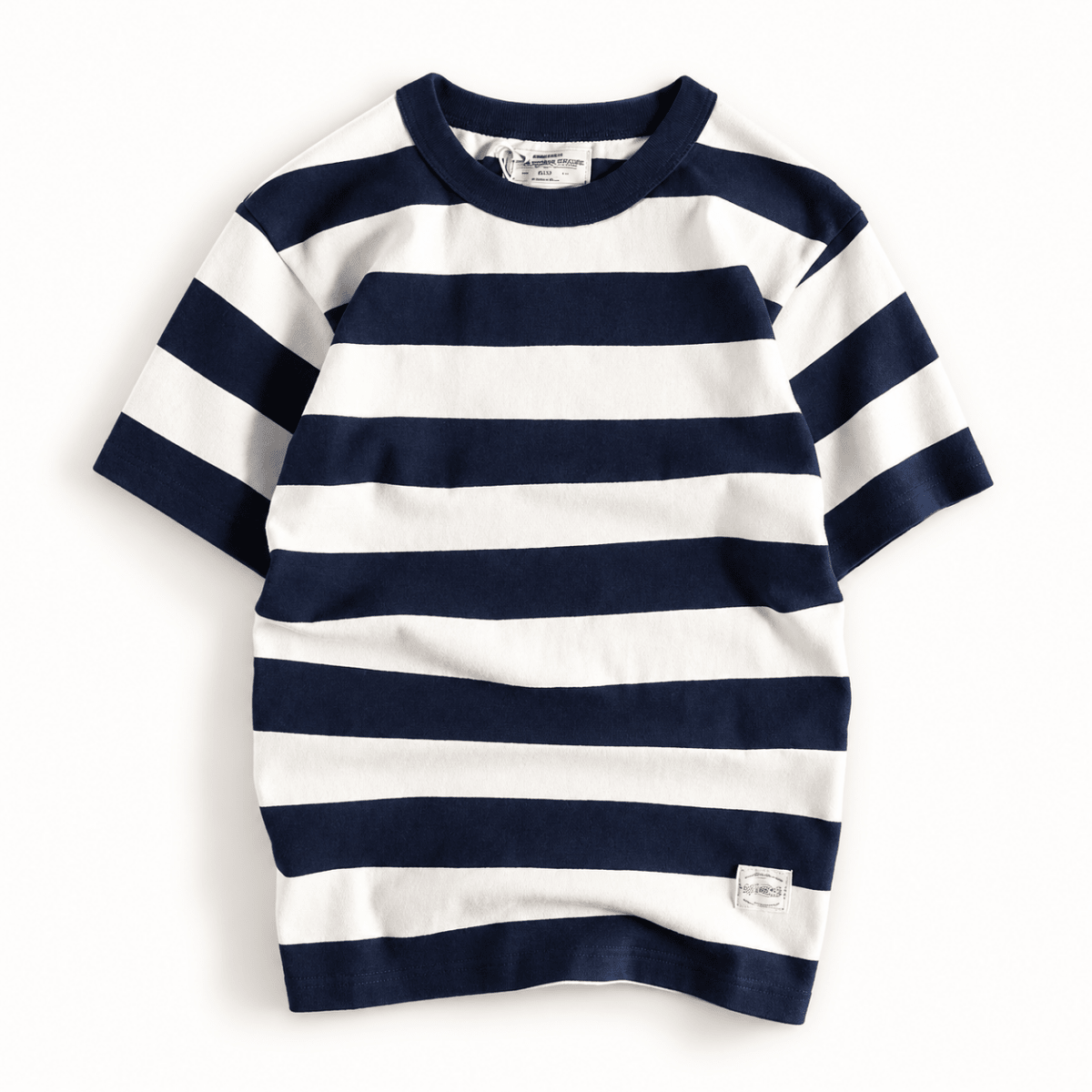 Men's cotton-linen striped t-shirt - AntoniosClothing - Blue