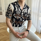 Men's cuban collar short sleeve shirt Summer - Antonios