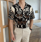 Men's cuban collar short sleeve shirt Summer - Antonios