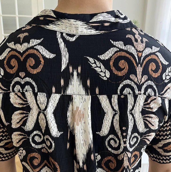 Men's cuban collar short sleeve shirt Summer - Antonios