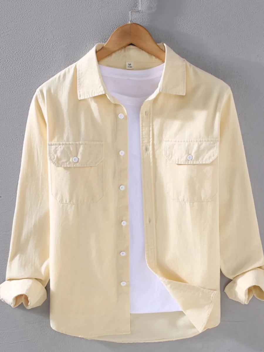 Men's long sleeve solid color casual outerwear - Antonios