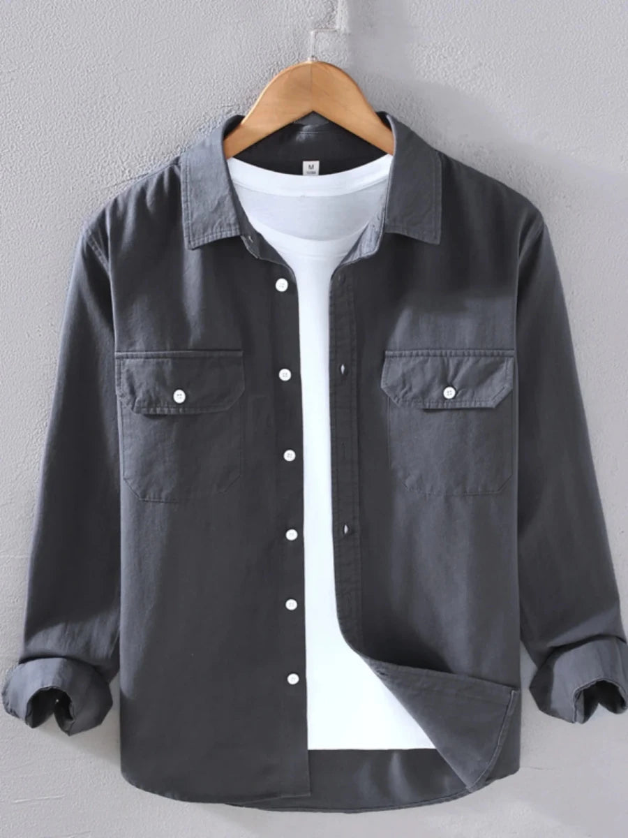 Men's long sleeve solid color casual outerwear - Antonios