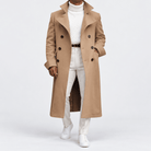 Men's solid autumn coat - AntoniosClothing - Khaki
