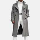 Men's solid autumn coat - AntoniosClothing - Gray
