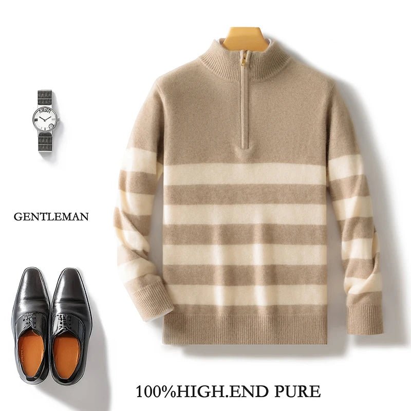 Merino wool half - collar zipper sweater - Antonios