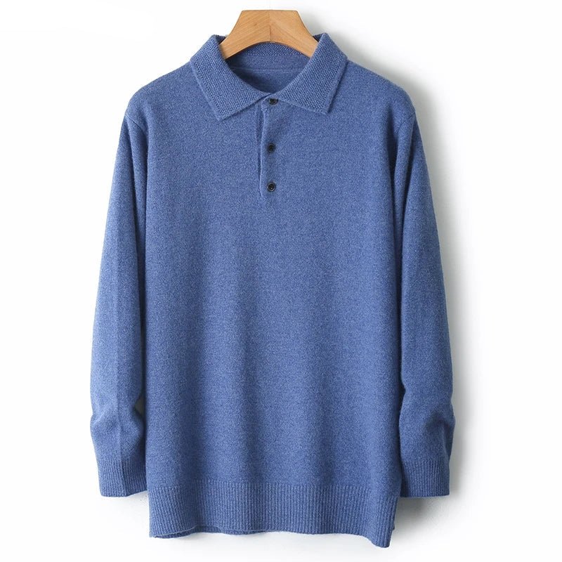 Merino wool polo collar sweater - Antonios