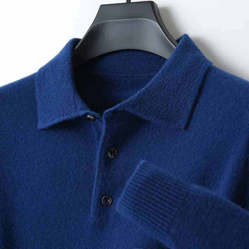 Merino wool polo collar sweater - Antonios
