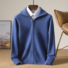Merino wool stand - up collar cardigan - Antonios