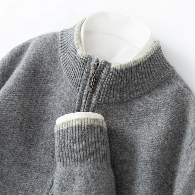 Merino wool zipper sweater - Antonios