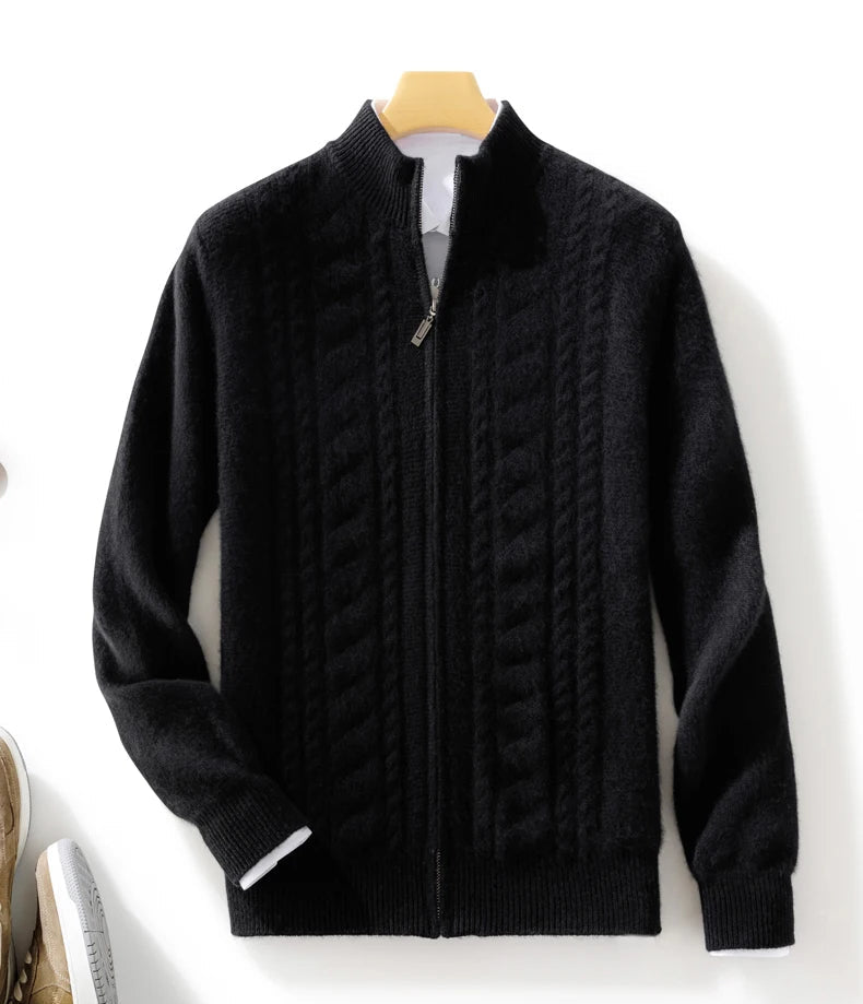 Mock collar sweater merino wool - Antonios