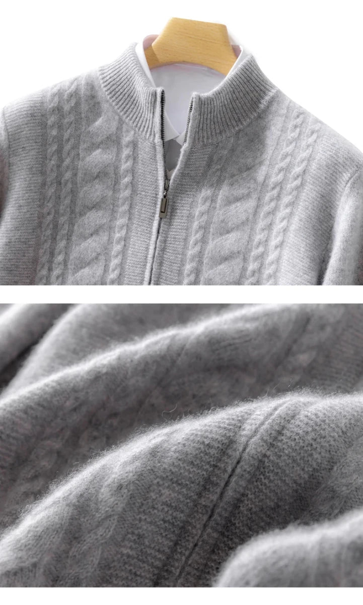 Mock collar sweater merino wool - Antonios