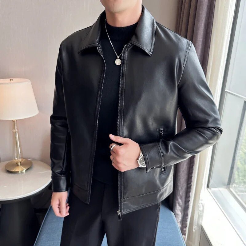 MOTO black leather jacket - Eco-Friendly & Durable Style – Antonios