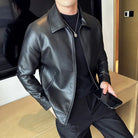 MOTO black leather jacket - Antonios