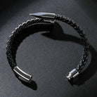 Nail leather men bracelet - Antonios