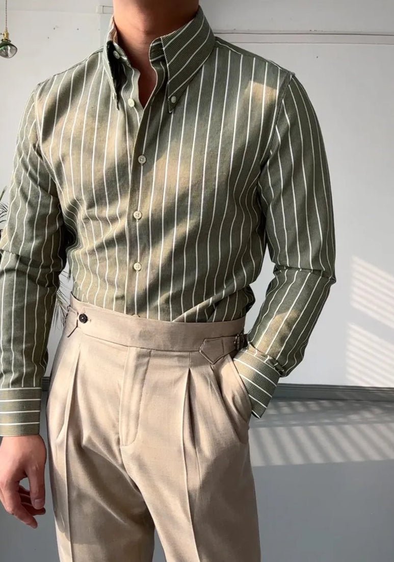 Non iron striped shirt gentleman’s trendy choice - Antonios