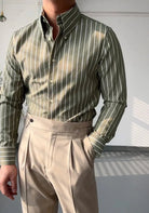 Non iron striped shirt gentleman’s trendy choice - Antonios