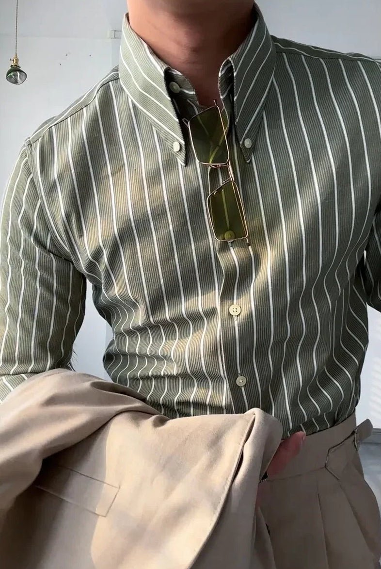 Non iron striped shirt gentleman’s trendy choice - Antonios