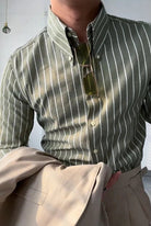 Non iron striped shirt gentleman’s trendy choice - Antonios