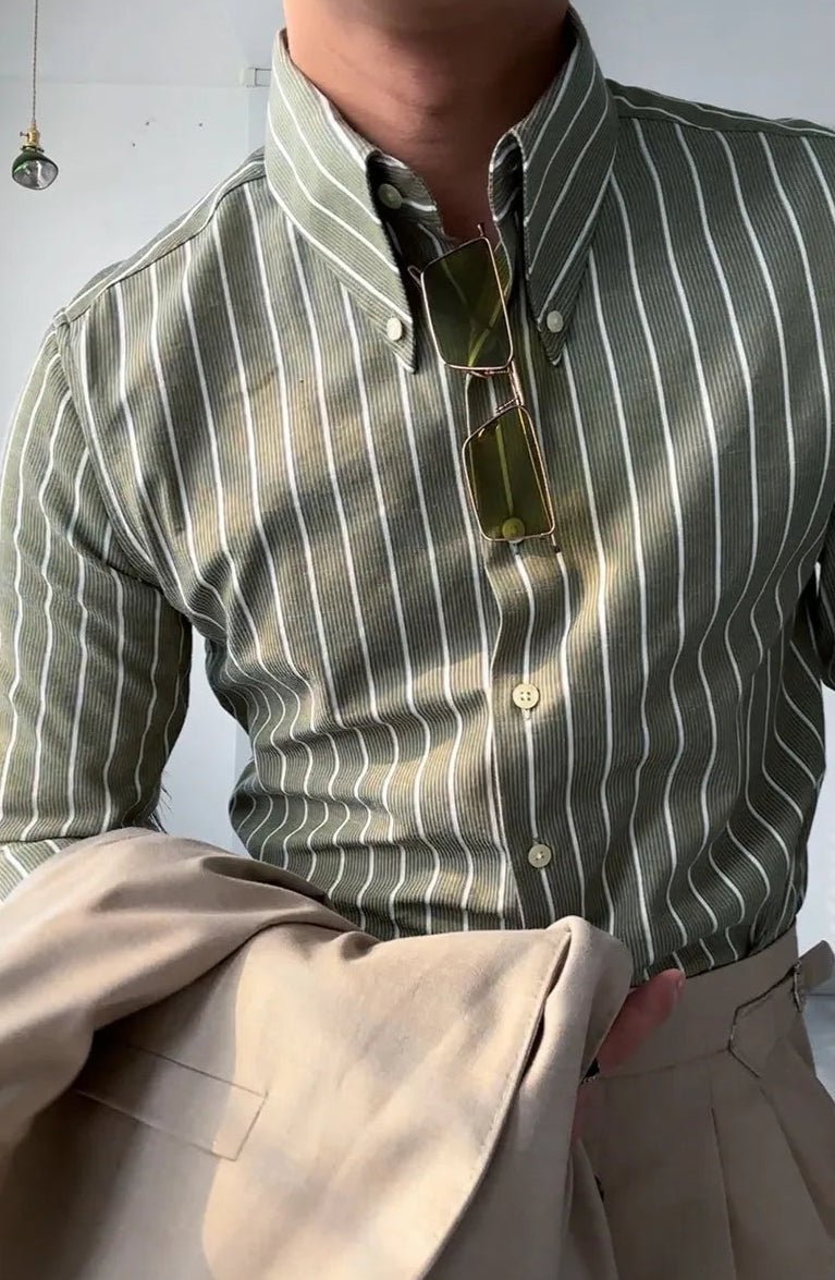 Non iron striped shirt gentleman’s trendy choice - Antonios