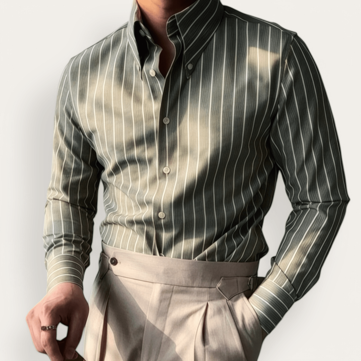 Non iron striped shirt gentleman’s trendy choice - Antonios