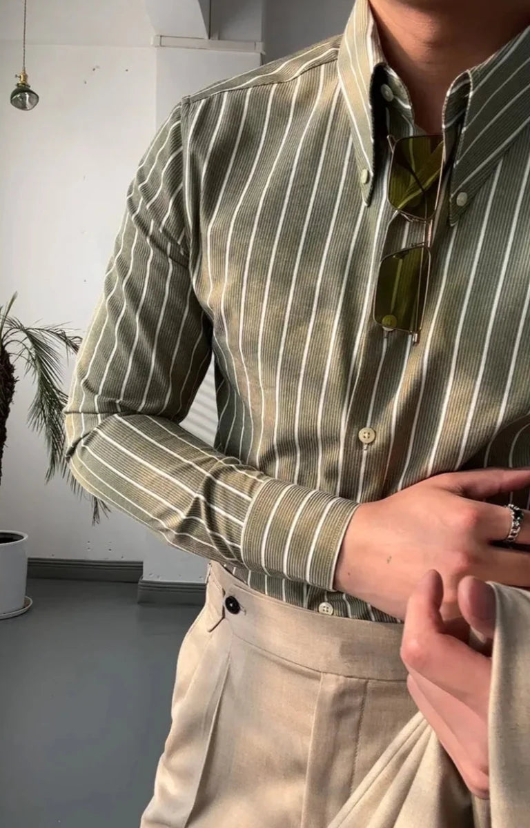 Non iron striped shirt gentleman’s trendy choice - Antonios