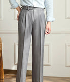 Non - ironing wide leg high - waist elegant pants - Antonios