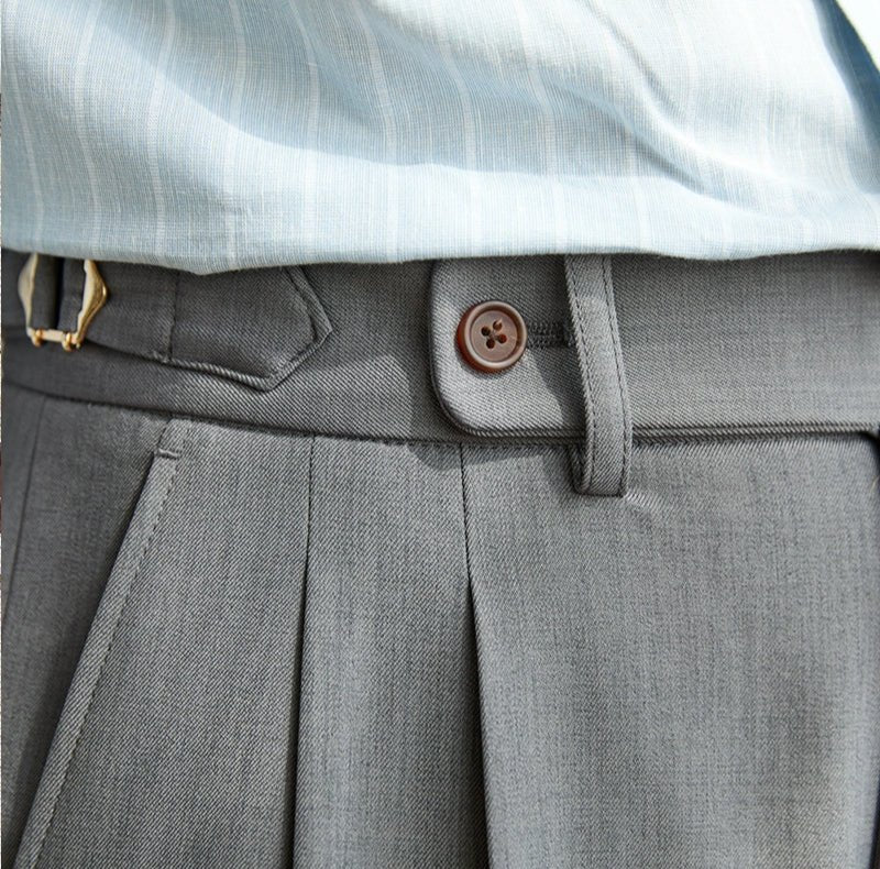 Non - ironing wide leg high - waist elegant pants - Antonios