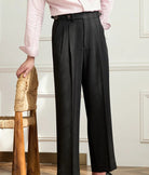 Non - ironing wide leg high - waist elegant pants - Antonios