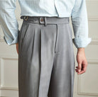 Non - ironing wide leg high - waist elegant pants - Antonios