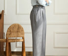 Non - ironing wide leg high - waist elegant pants - Antonios