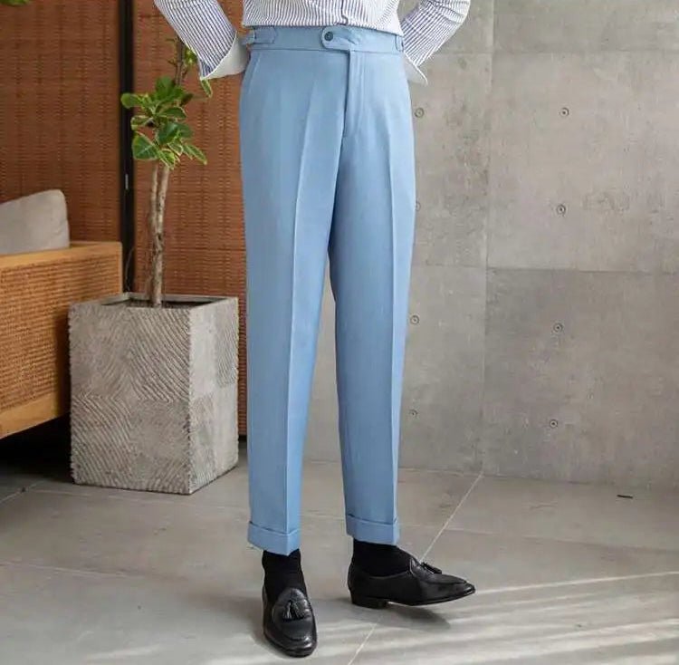 Office blue business trousers - Antonios