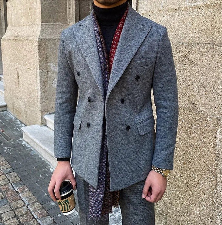 Office Double Breasted Suit - Antonios