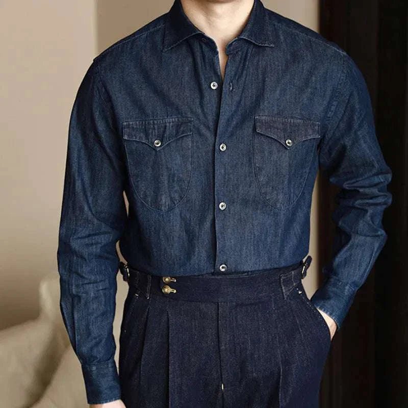 Office premium denim shirt - Antonios