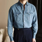 Office premium denim shirt - Antonios
