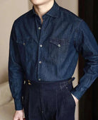 Office premium denim shirt - Antonios