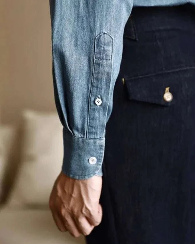 Office premium denim shirt - Antonios