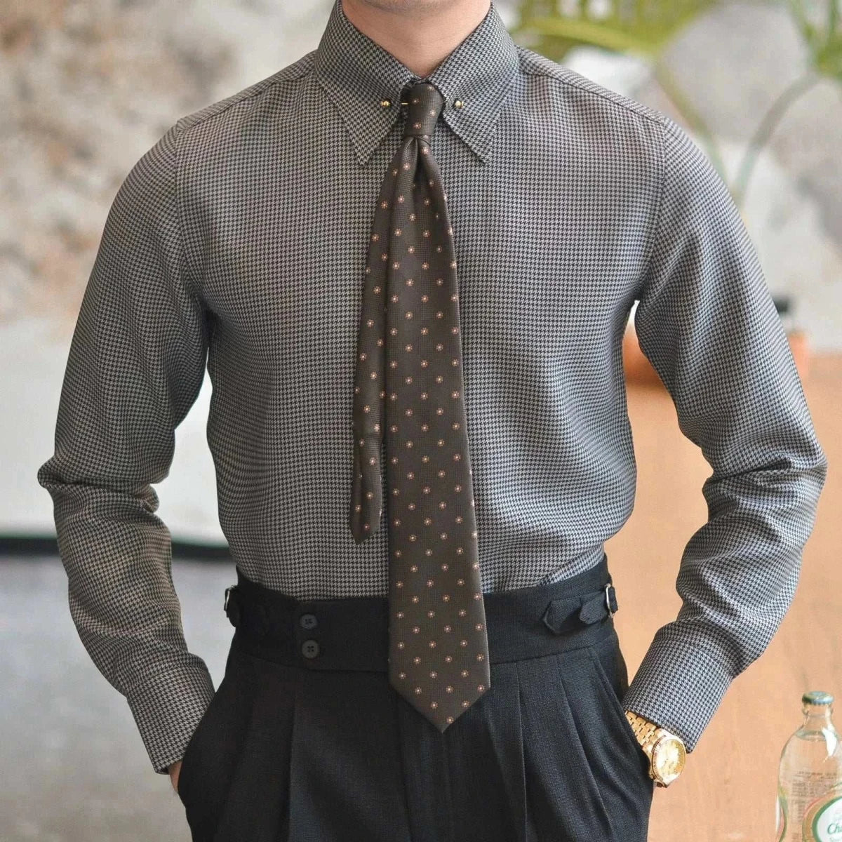 Office tuxedo long - sleeve shirt - Antonios