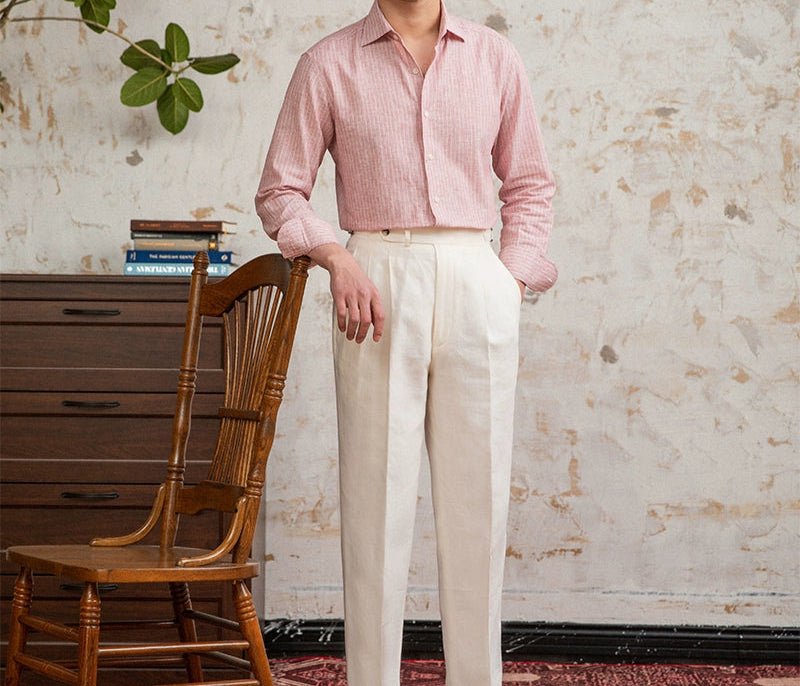 Old money striped linen shirt - Antonios