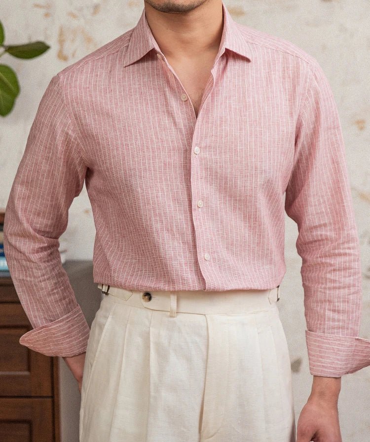 Old money striped linen shirt - Antonios