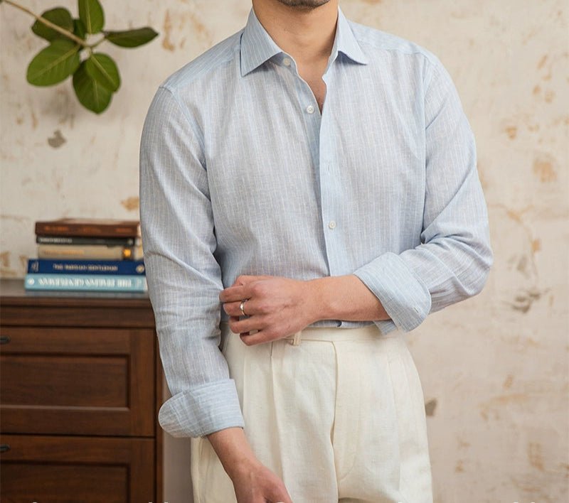 Old money striped linen shirt - Antonios