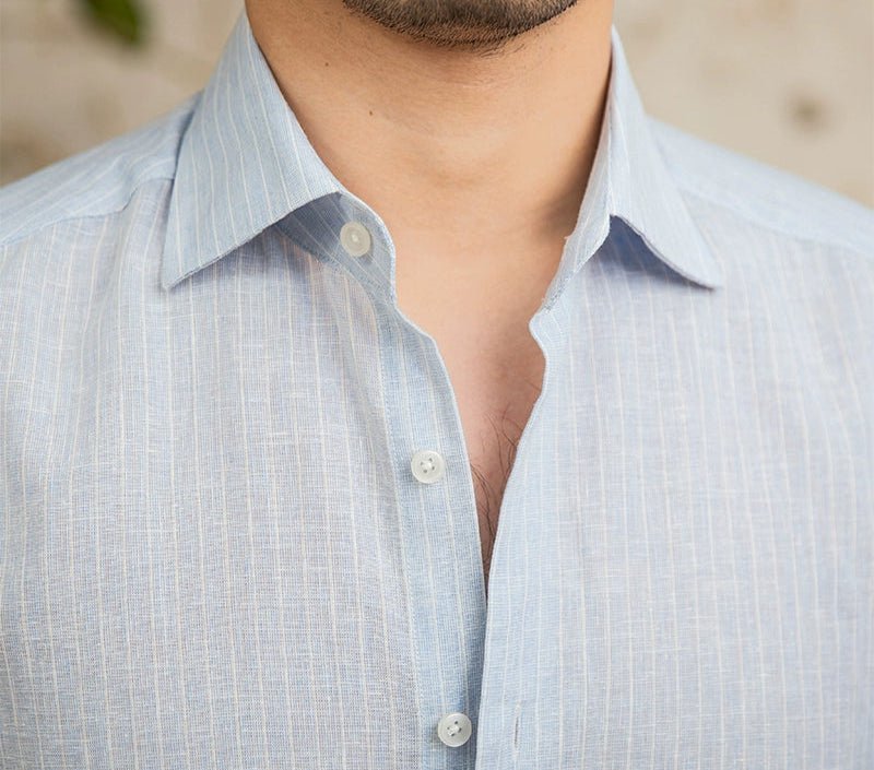Old money striped linen shirt - Antonios