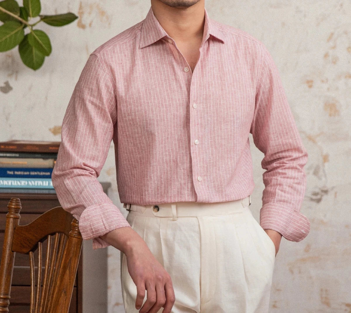 Old money striped linen shirt - Antonios