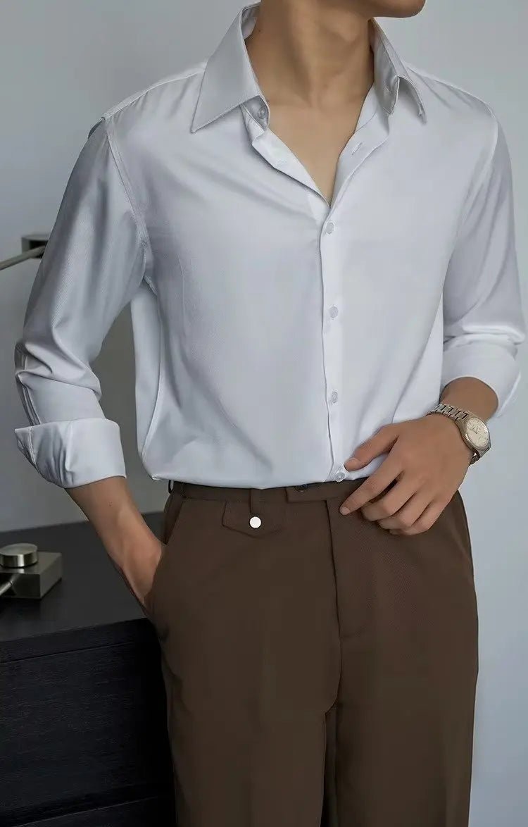 Oversized Korean shirt chic autumn fashion - Antonios